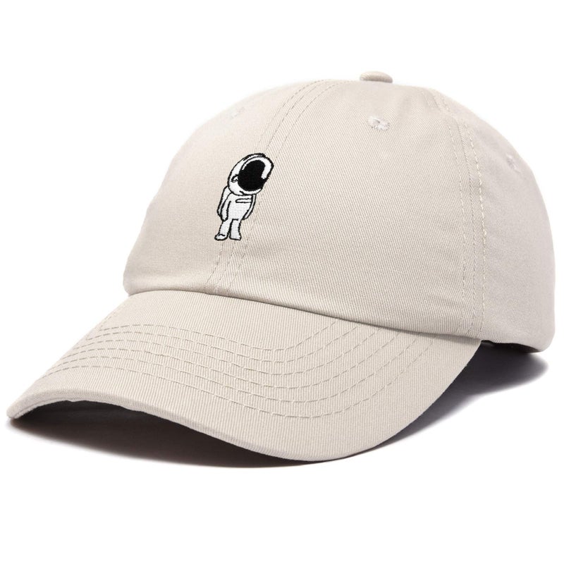 DALIX Astronaut Hat Galaxy Spaceman Baseball Caps for Men Women in Beige - Image 4